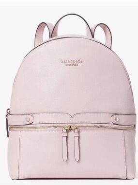 kate spade blush pink pebbled leather backpack